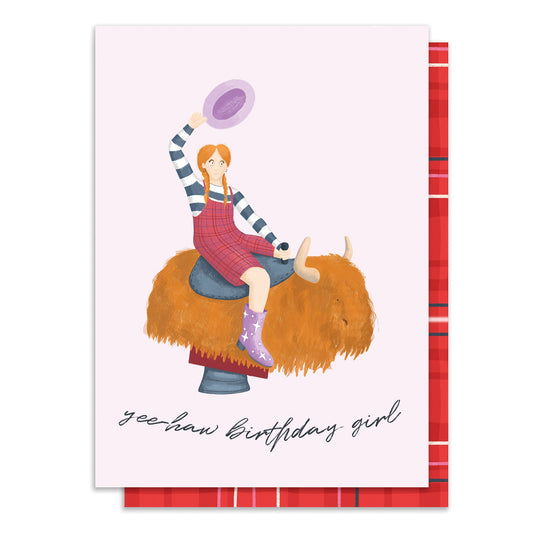 Birthday Cowgirl Card